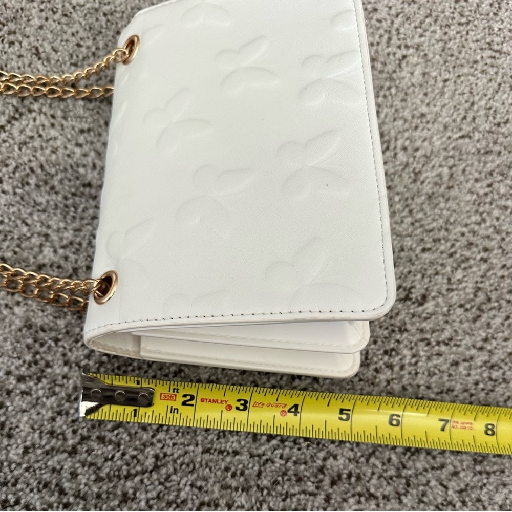 LOVEDREAM Ivory Jelly Flap Bag Butterflies Double Chains Mini Crossbody R $55 - Picture 14 of 16